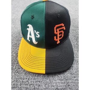 Vtg 1989 Sports Specialties Battle of the Bay Snapback Hat, Athletics Giants A's